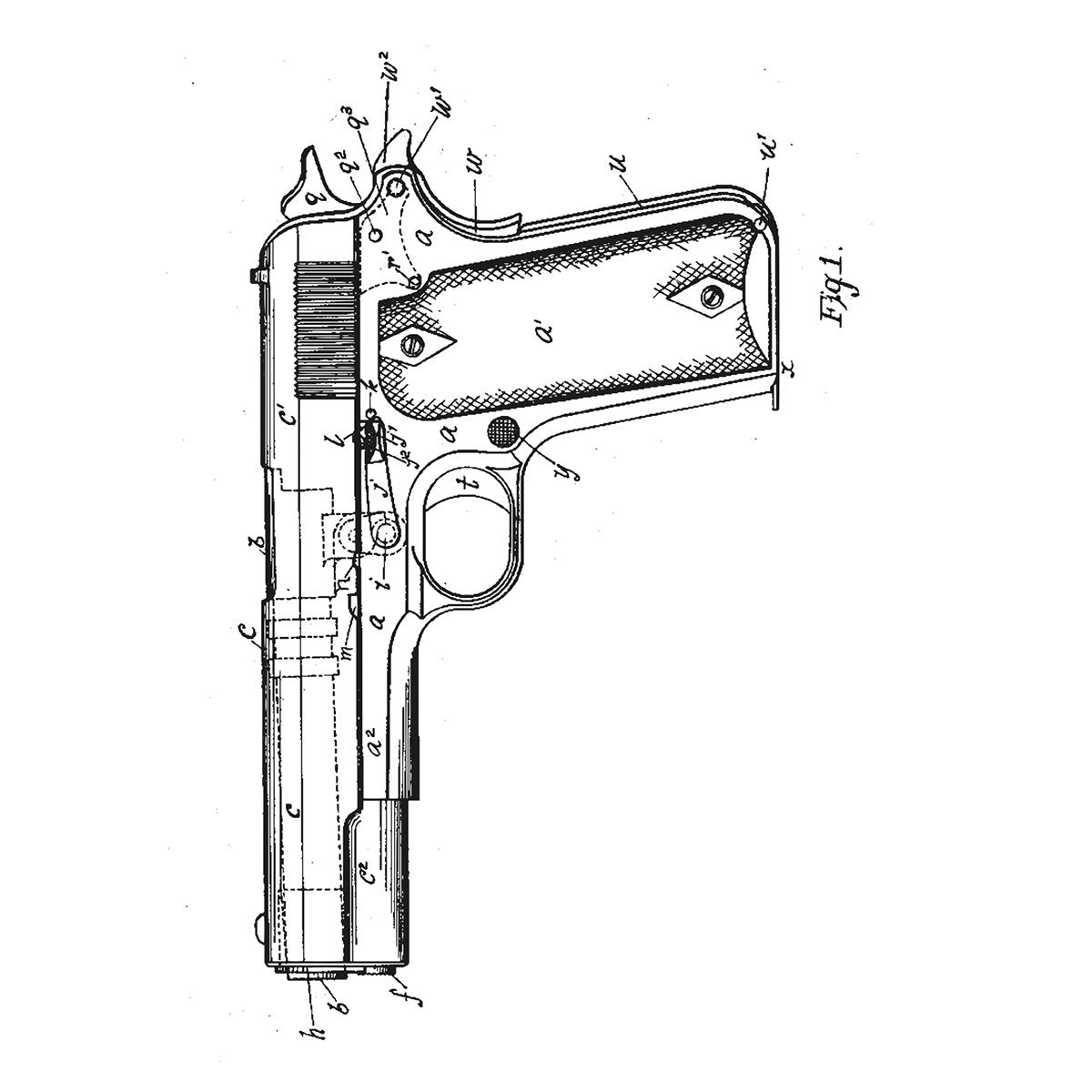 Tatuaje Temporal de una pistola o arma de fuego